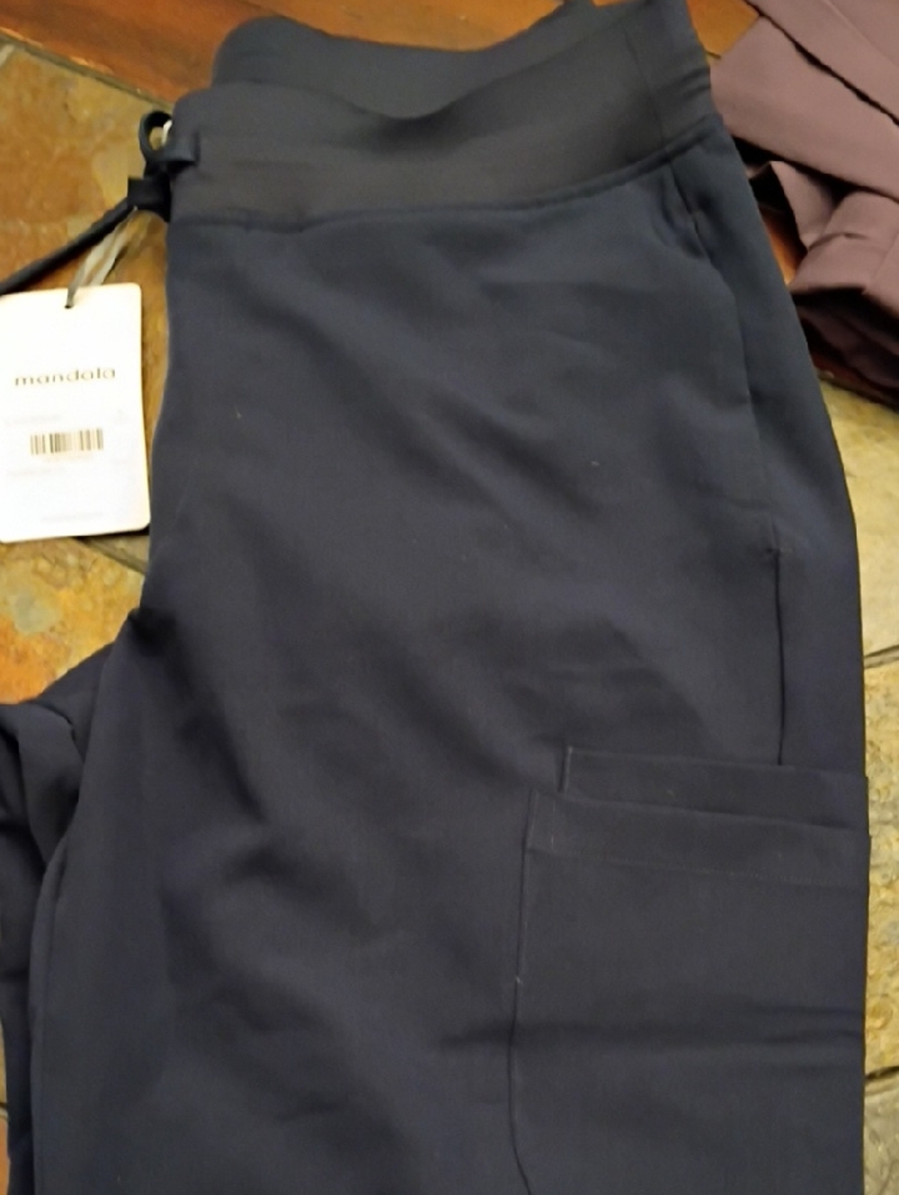 Mandala Navy Active Cargo Leggings